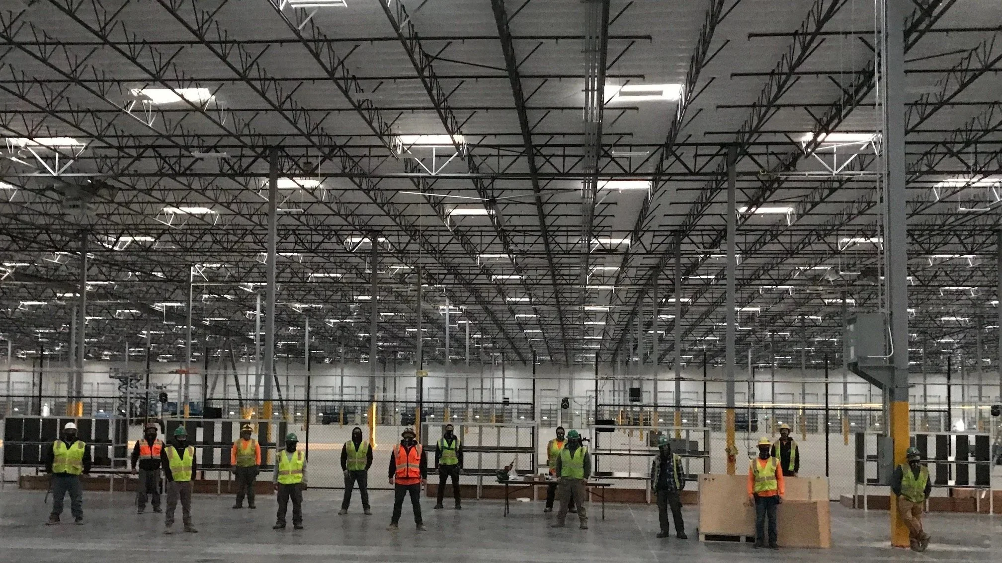 Mammoth Electric team in warehouse