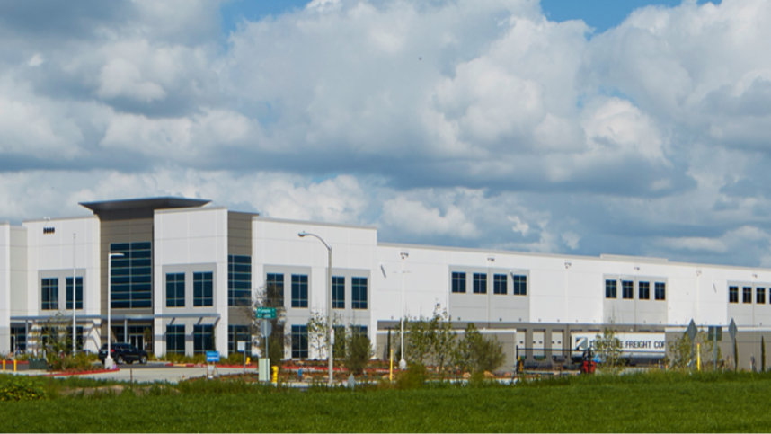 wide shot of commercial building