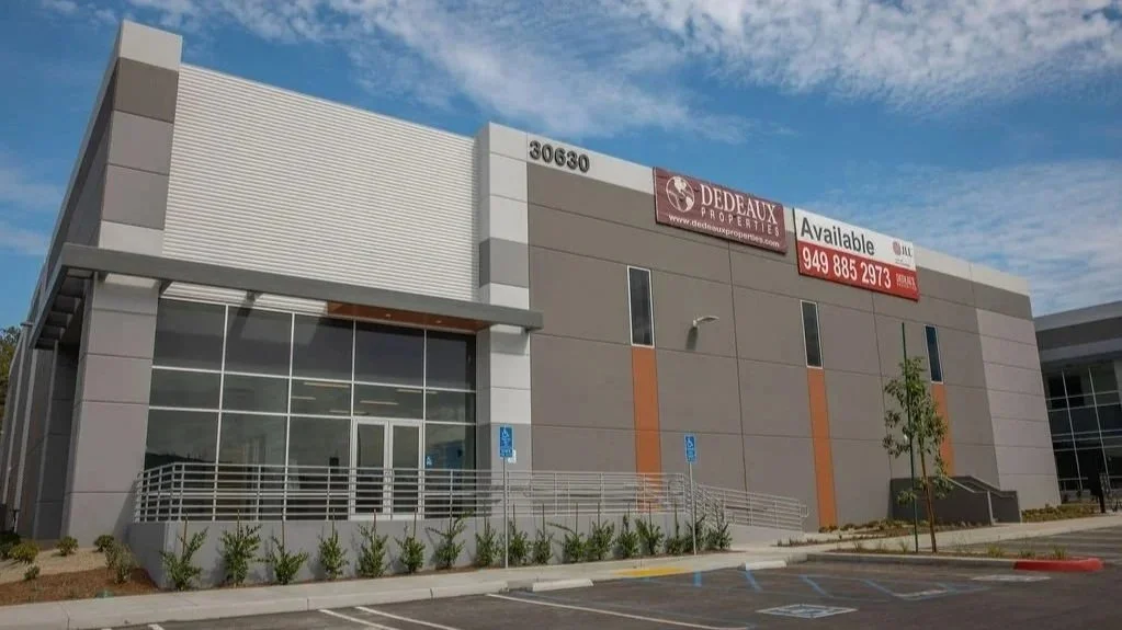 facade of a commercial and industrial development