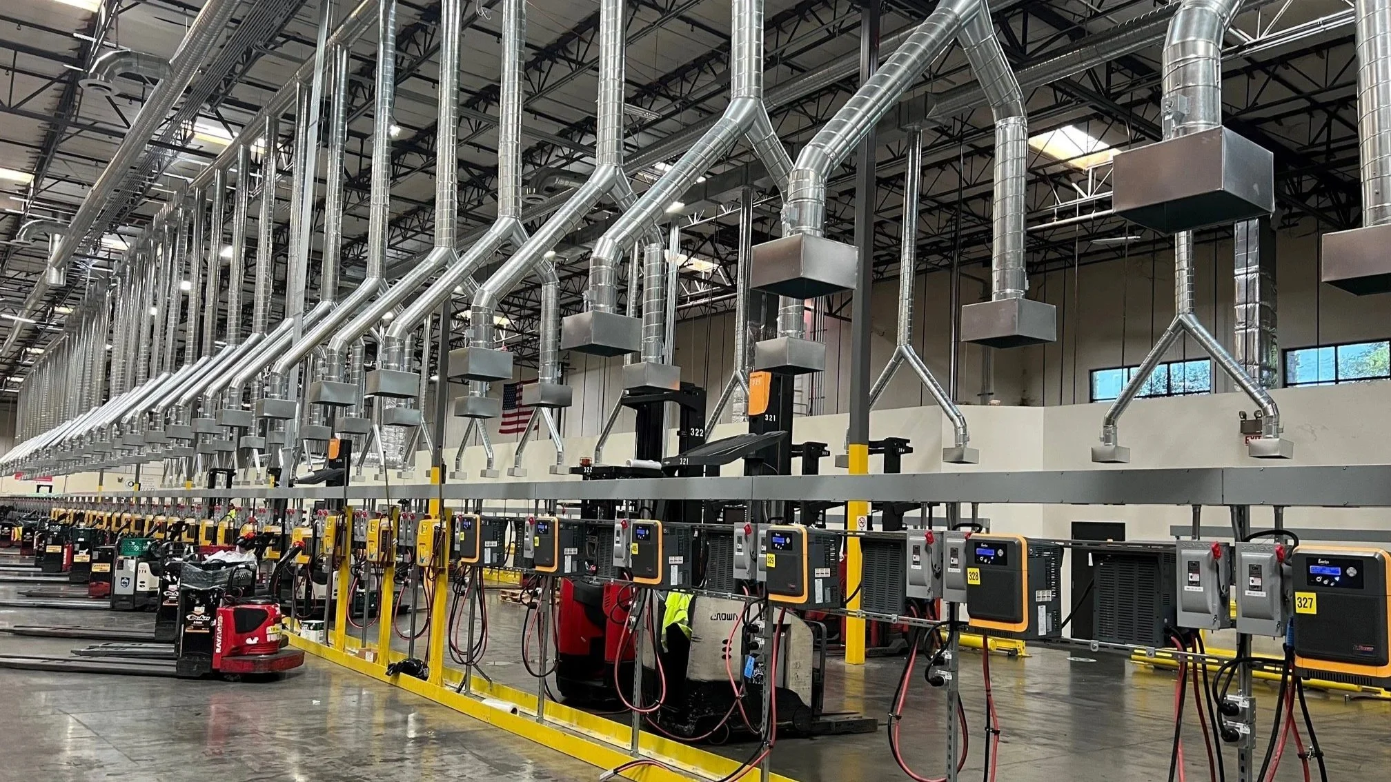 Shamrock Foods electrical work in a warehouse