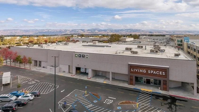 Living Spaces exterior aerial shot