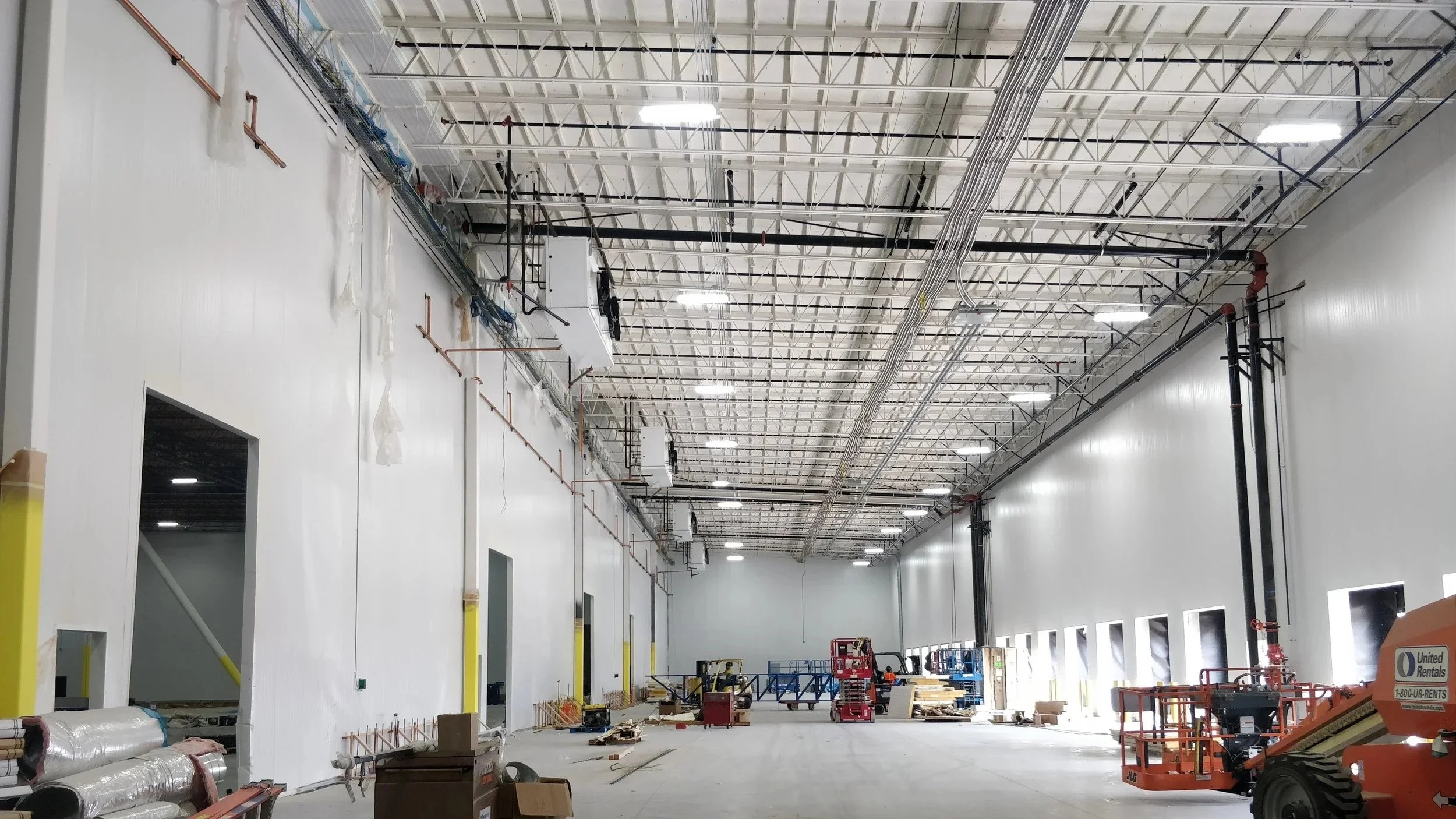 warehouse electrical work in progress
