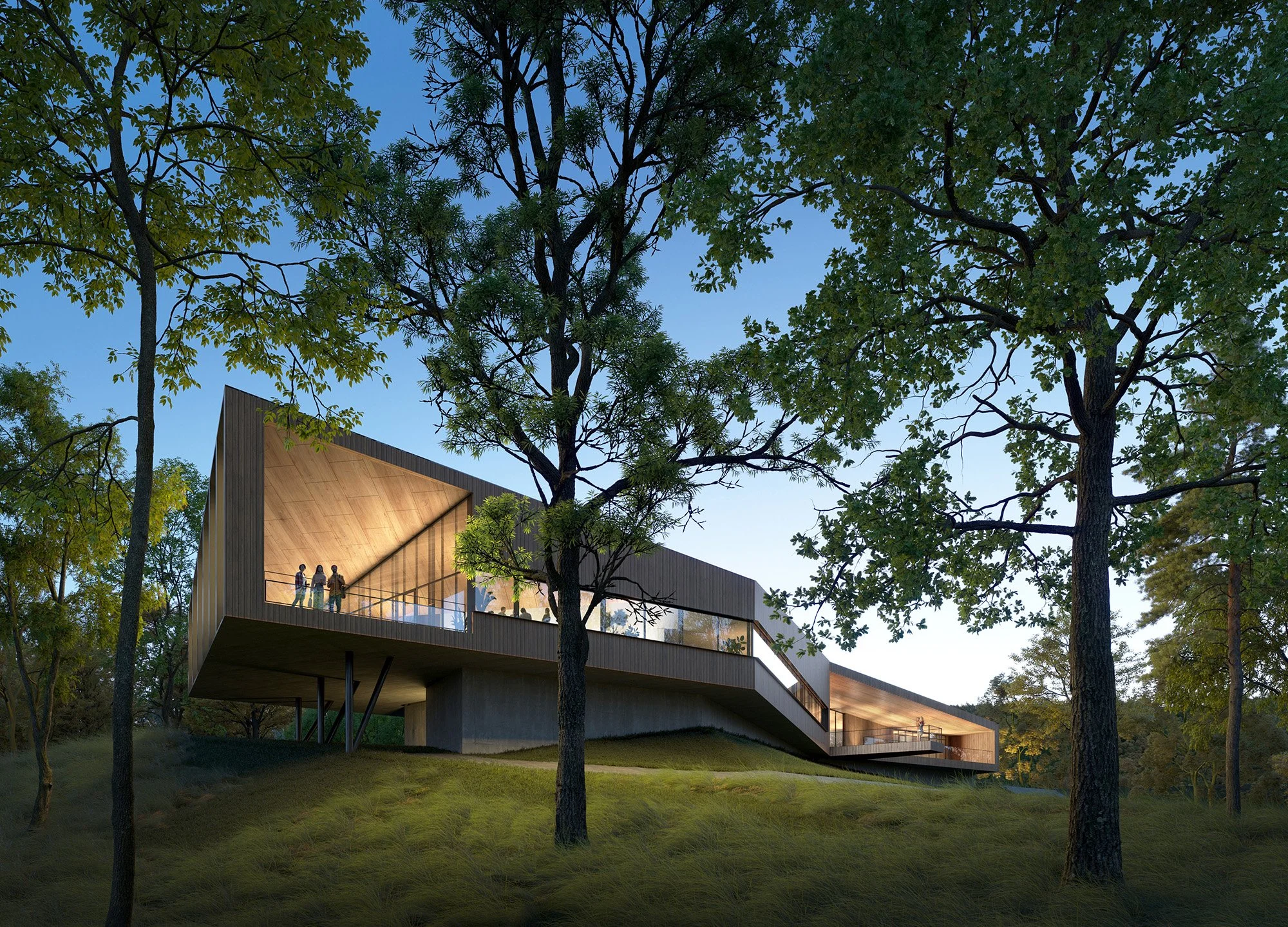 Shenandoah Nature Resort in Star Tannery, Virginia, a luxury wellness retreat designed by Olson Kundig, Marlon Blackwell Architects, Clodagh Design, and Coen & Partners.