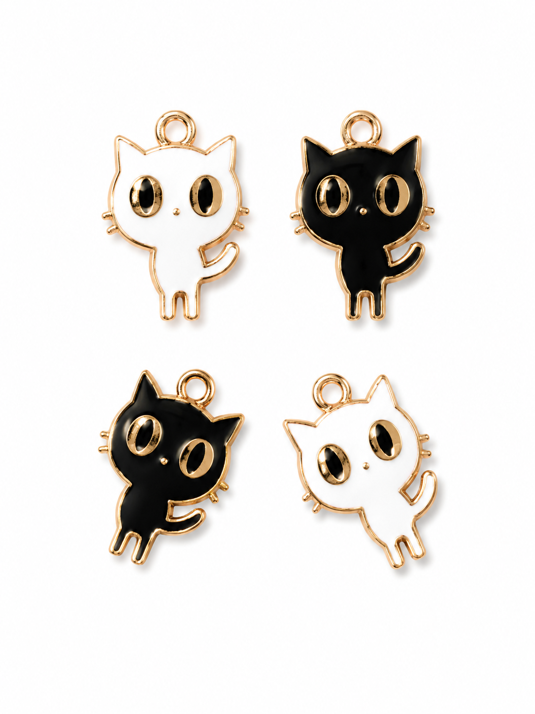 Charms-Gold/Cat with big eyes