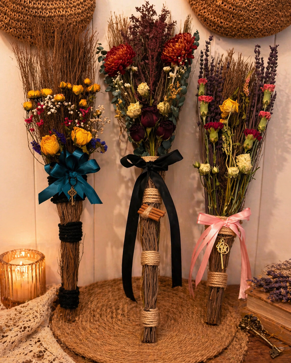 Display 3 brooms