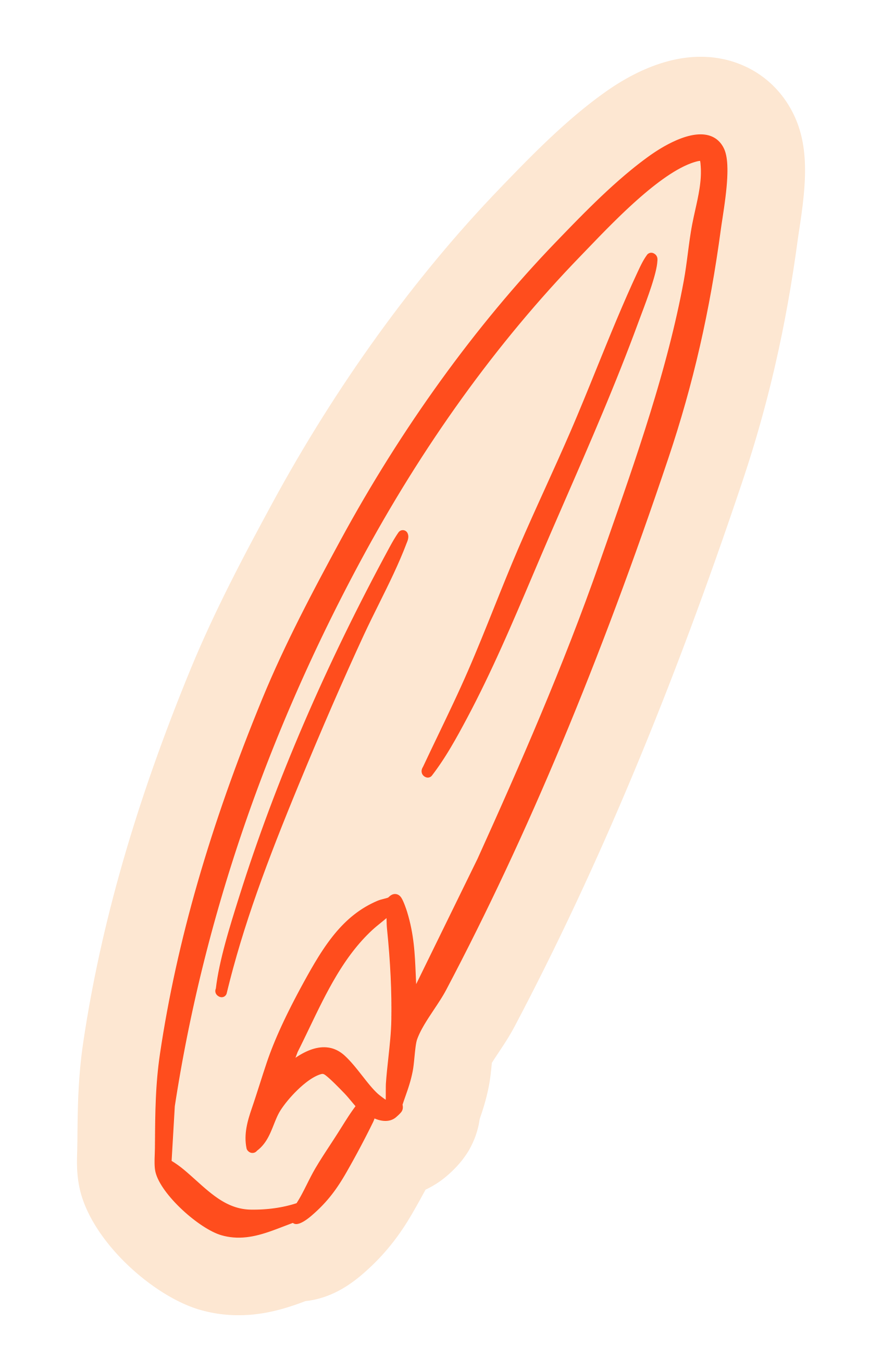 Illustration of a surf board for Hand It Down Kid to Kid Resale Shop in Santa Cruz, CA (by digital illustrator, Dorey Kronick)