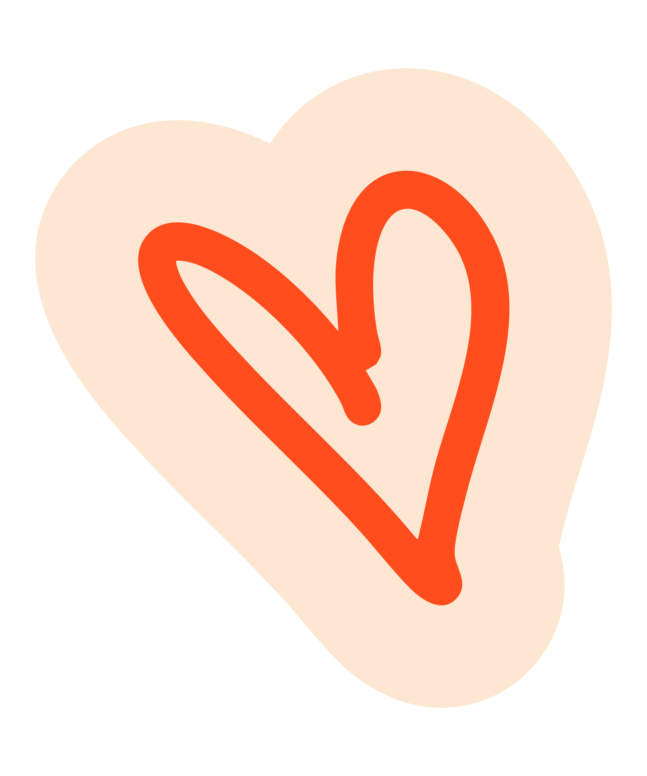 Illustration of a heart shape for Hand It Down Kid's Resale Shop in Santa Cruz, CA (by brand illustrator, Dorey Kronick)