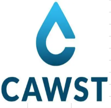 Logo featuring a stylized water droplet above the acronym 'CAWST' in bold blue letters.