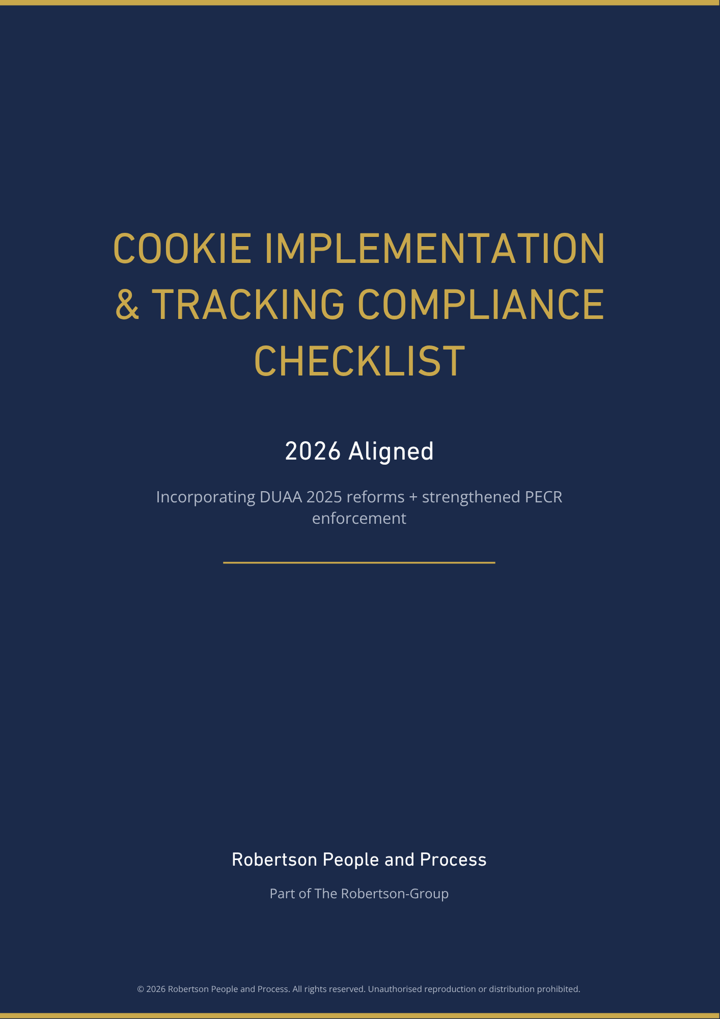 Cookie Implementation Checklist