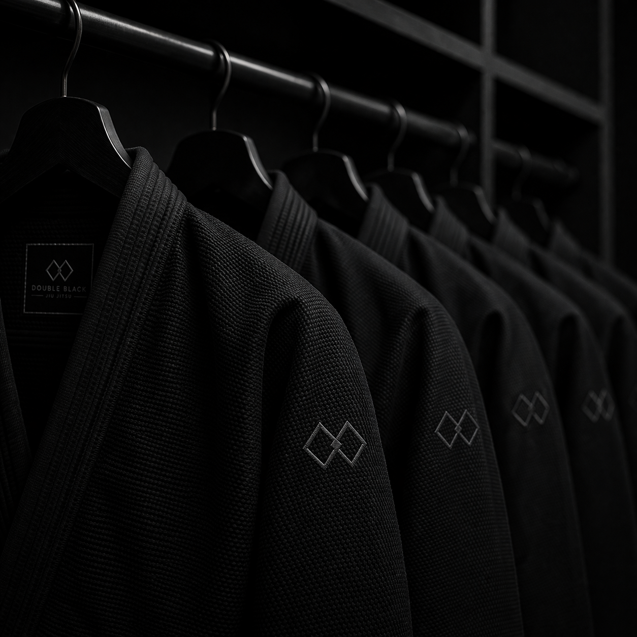 Double Black apparel and training gear display
