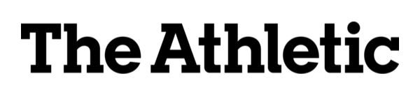 Black text that reads 'The Athletic' on a white background.