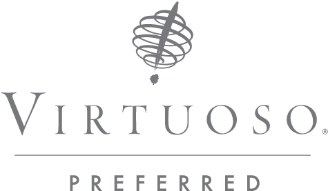 The Virtuoso Preferred logo featuring a stylized lily in a circle, with the text 'Virtuoso Preferred' below.
