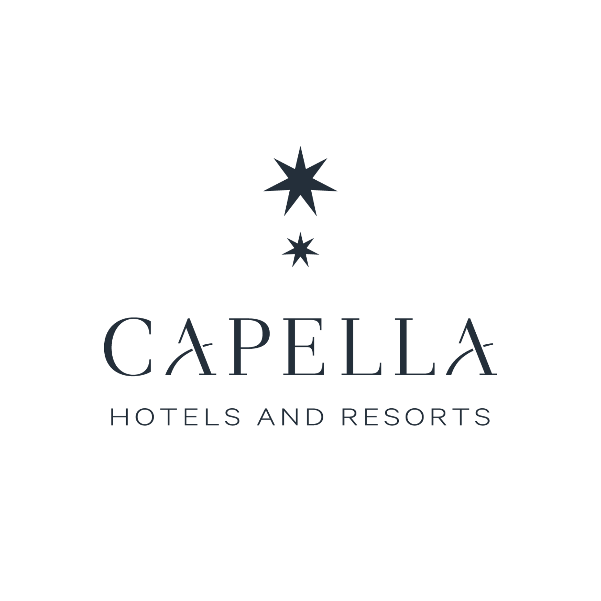 Logo of Capella Hotels and Resorts featuring a star design and the text 'Capella' and 'Hotels and Resorts'.