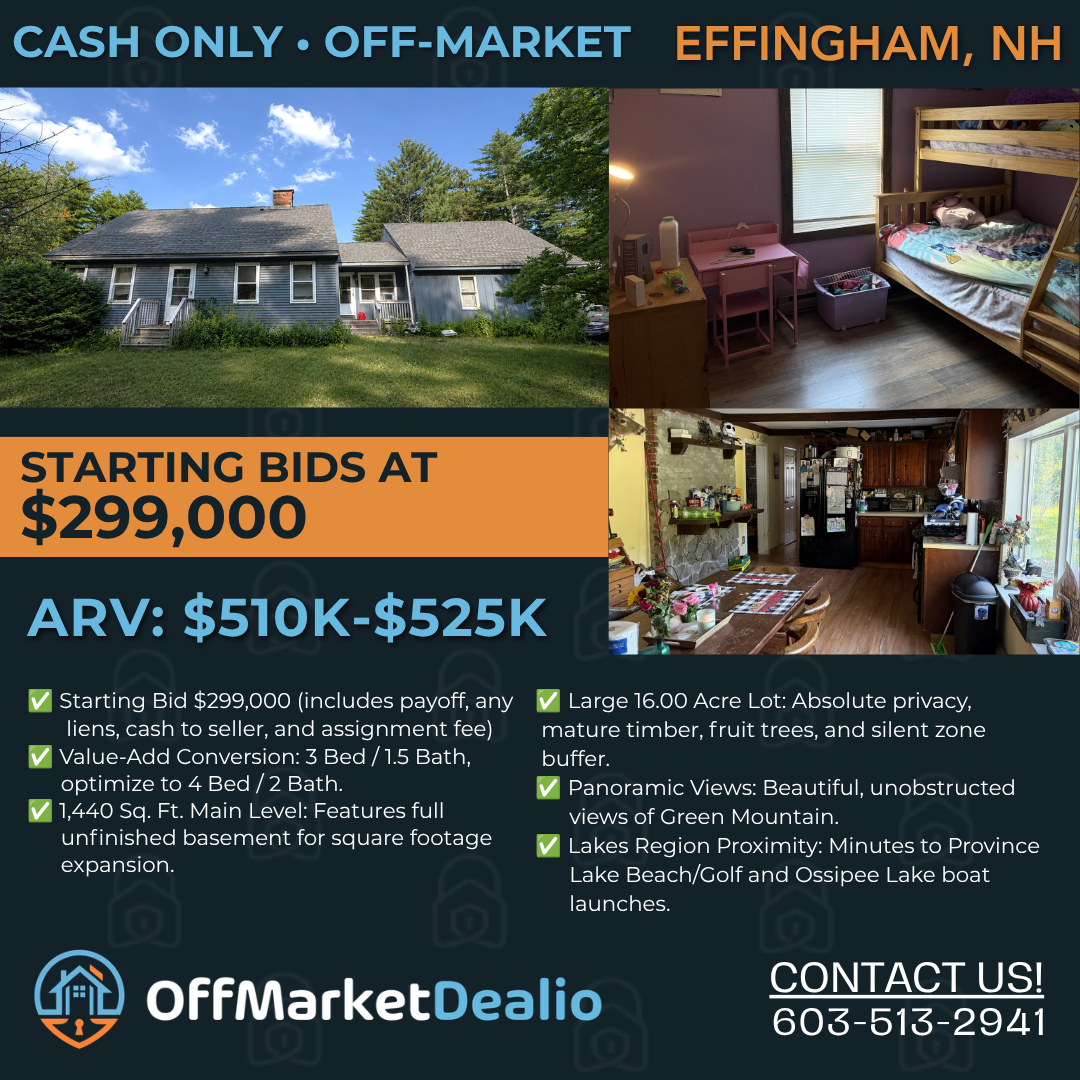 Rare 16 Acre Flip Opportunity in NH's Lakes Region Corridor