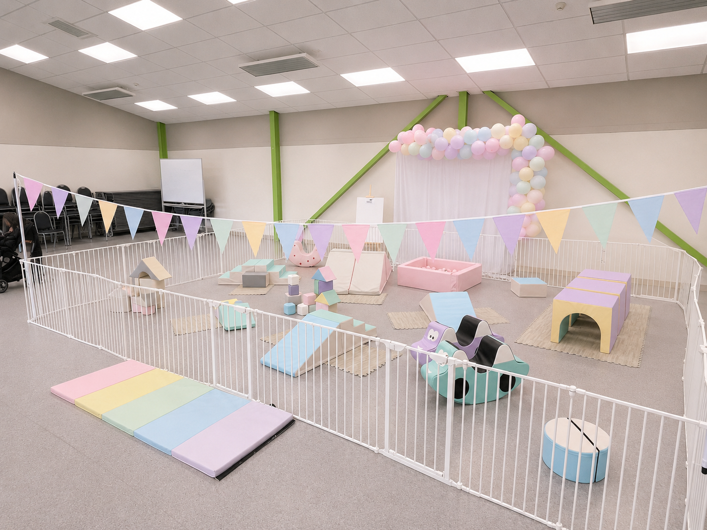 Pretty pastel soft play for toddlers