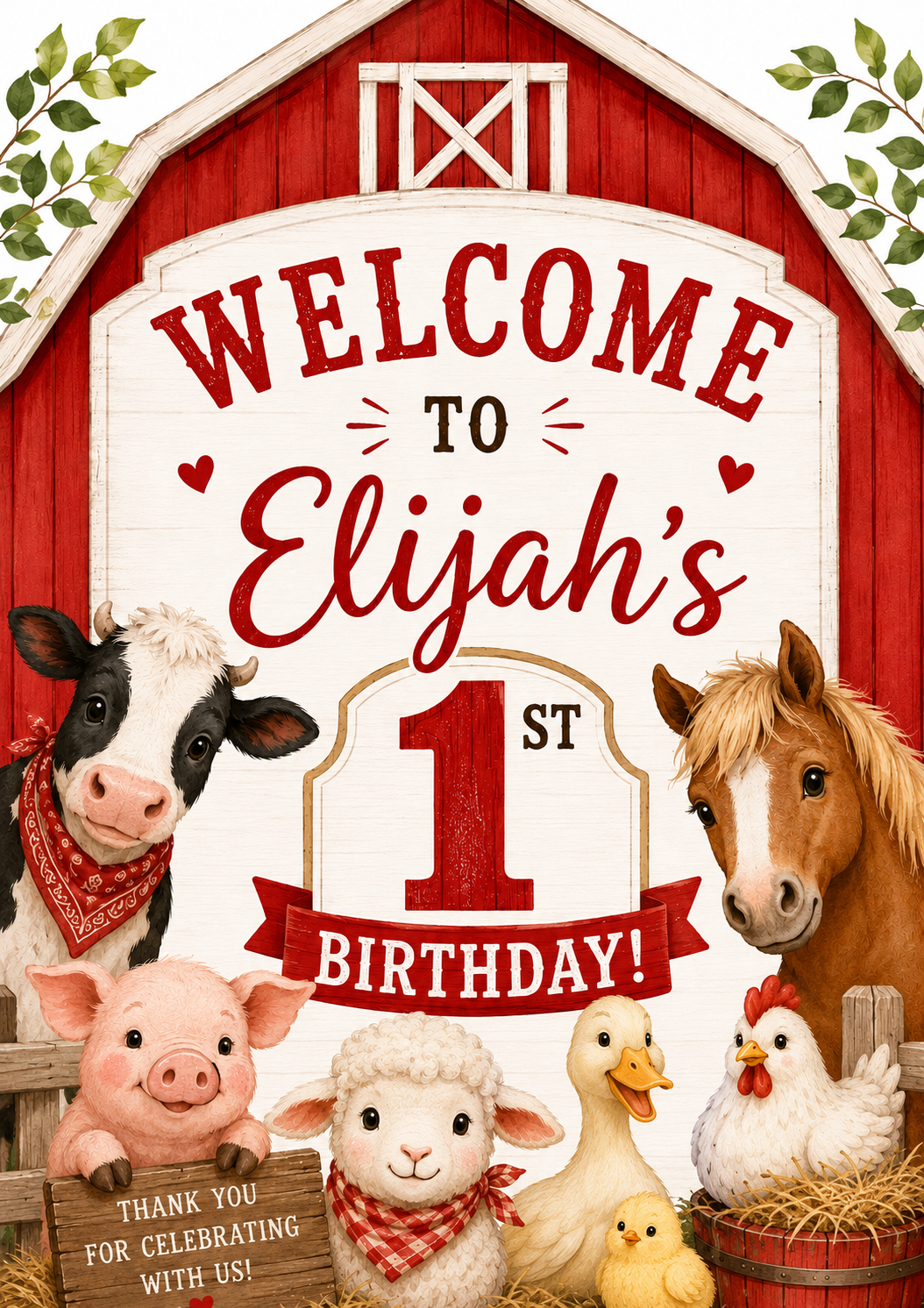 Elijah's Barnyard Theme Poster
