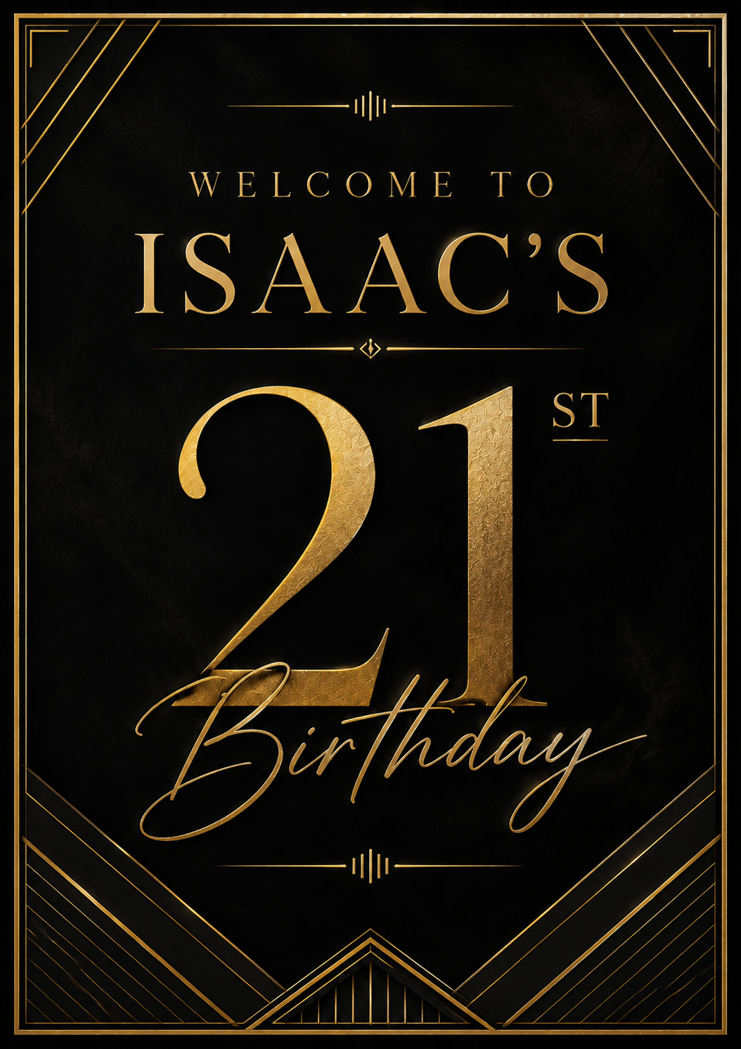 Isaac's 21st Birthday Poster