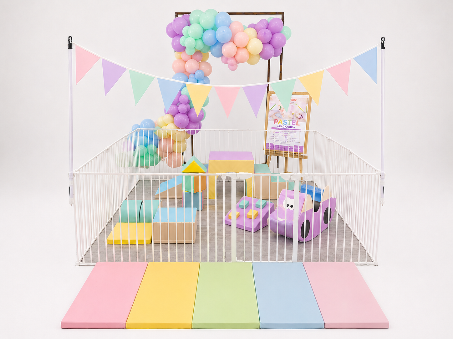 Small size pastel soft play hire package in Palmerston North, Manawatu - Event HQ