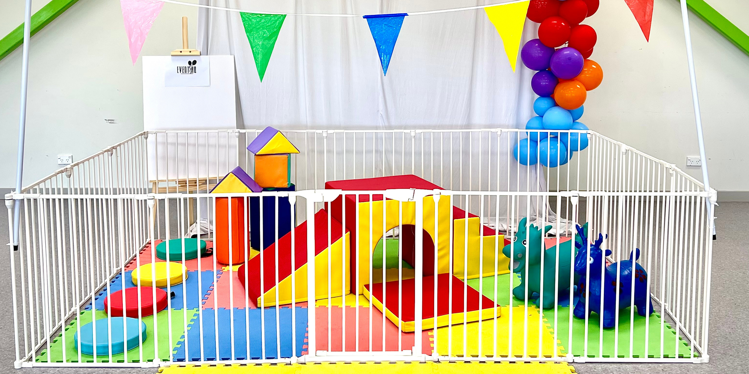 Soft play hire in Palmy that's bright and colourful