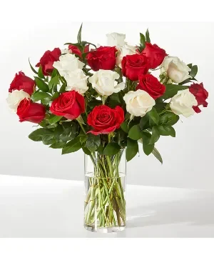Red & White roses