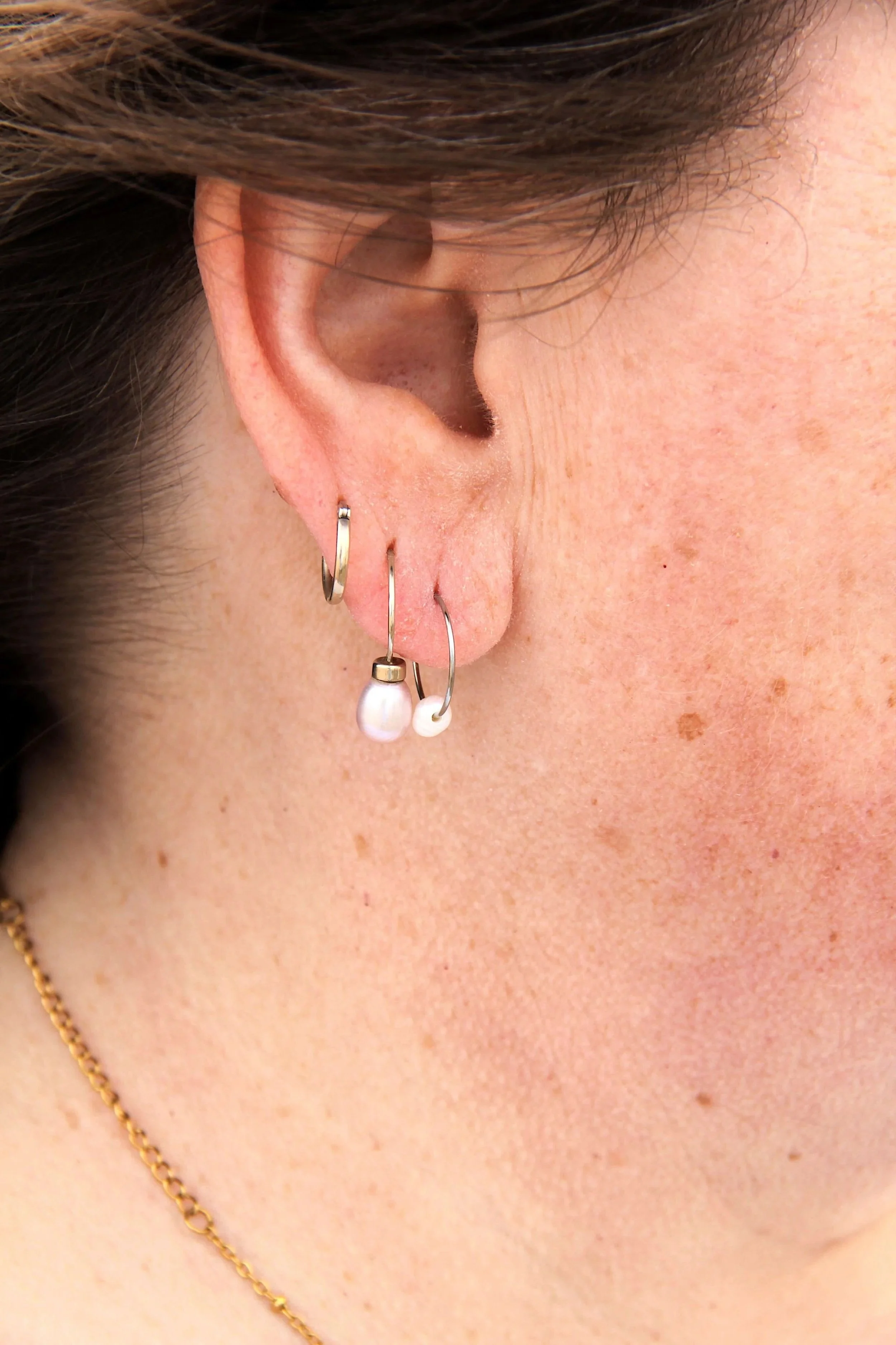 Freshwater Pearl Hoop Earrings