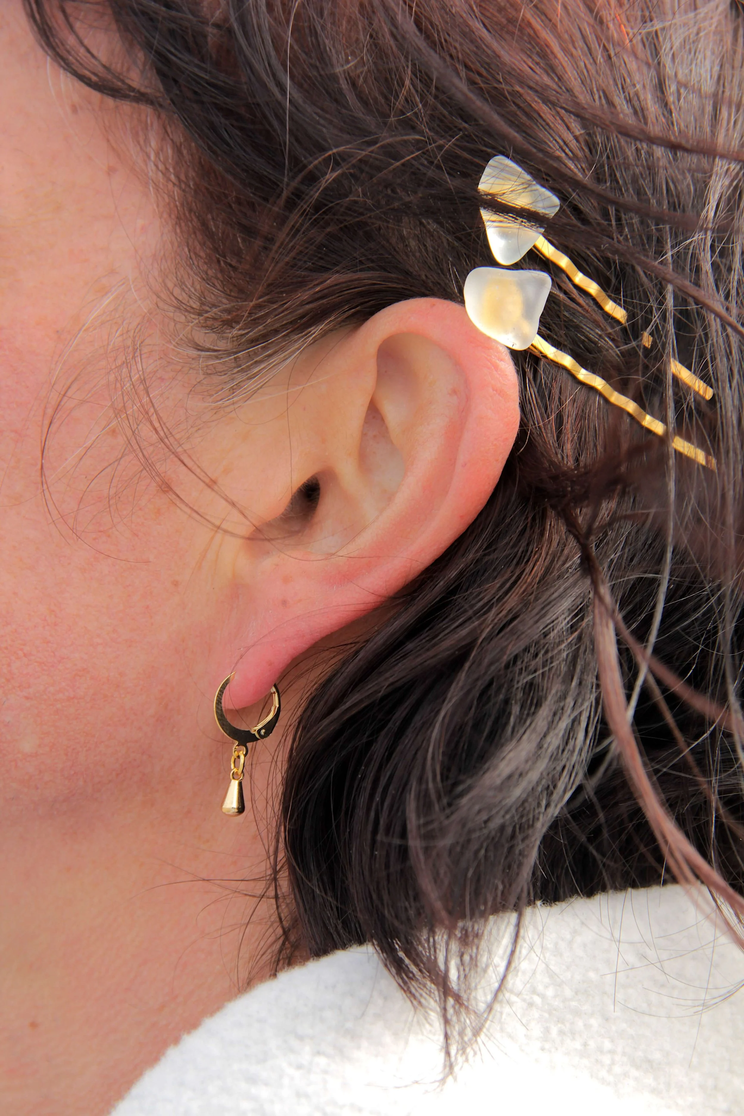 Saltwater Huggie Hoop Earrings