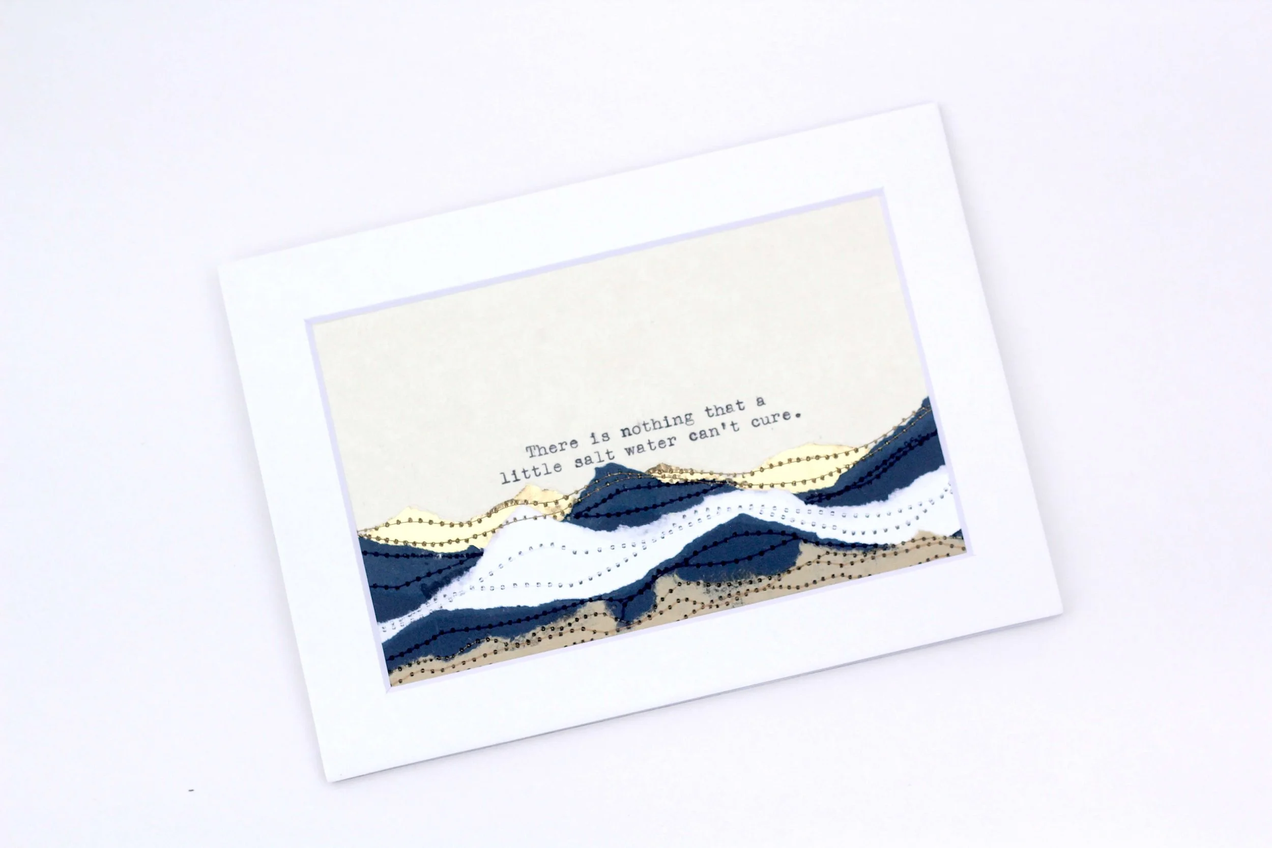 Salt Water art print on a white background.