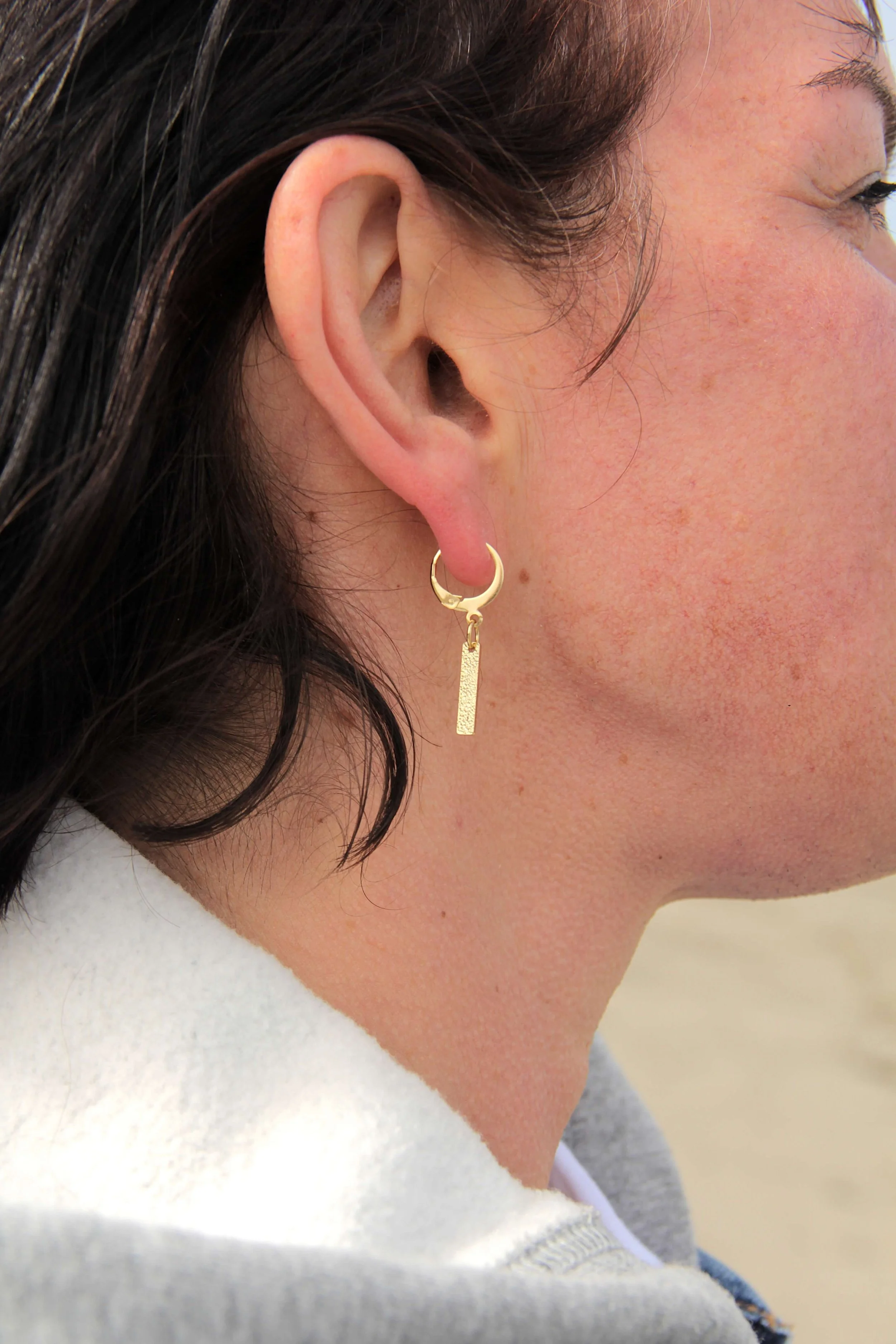 Sandbar Huggie Hoop Earrings