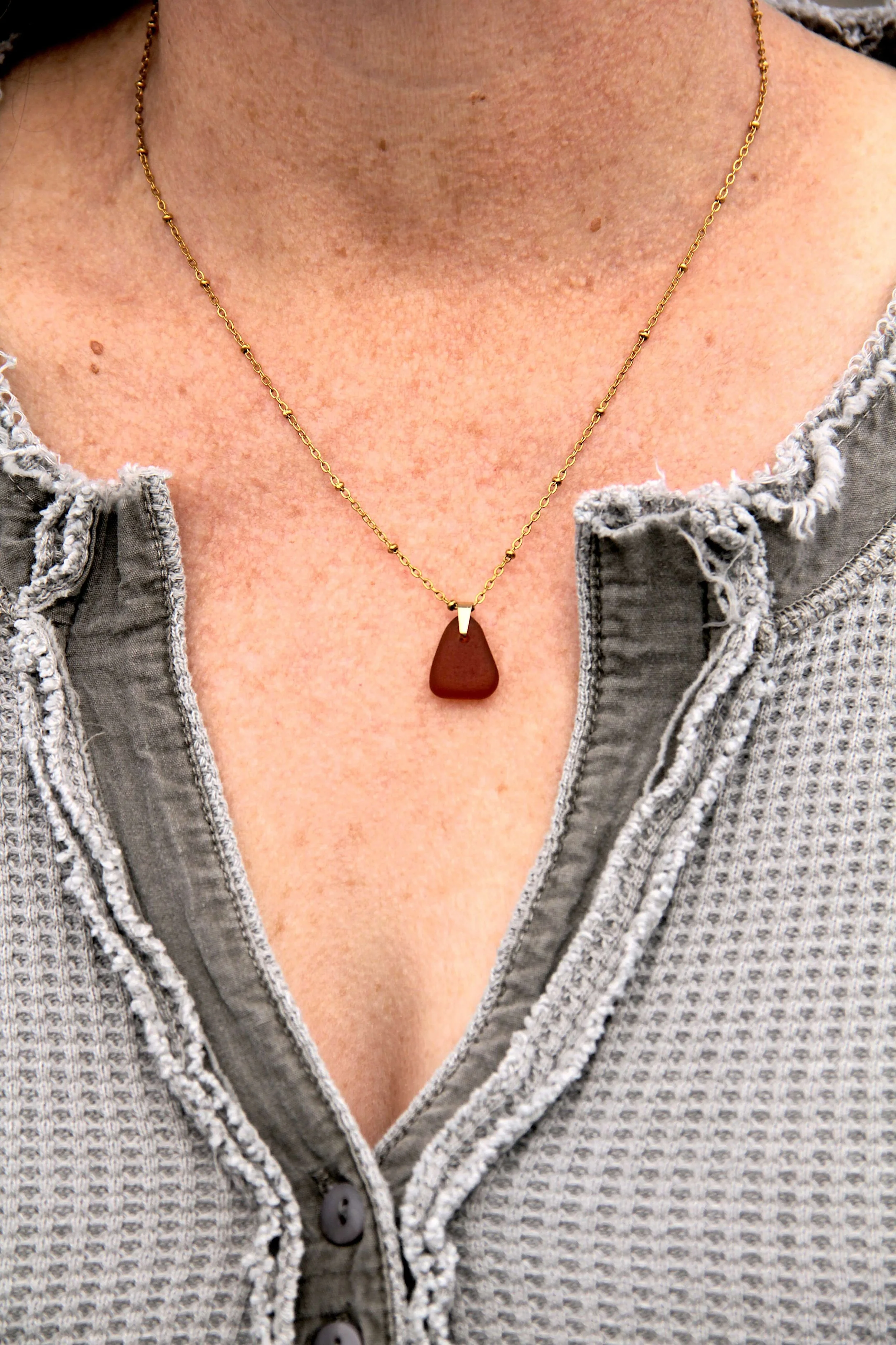 Sea Glass Pendant Necklace
