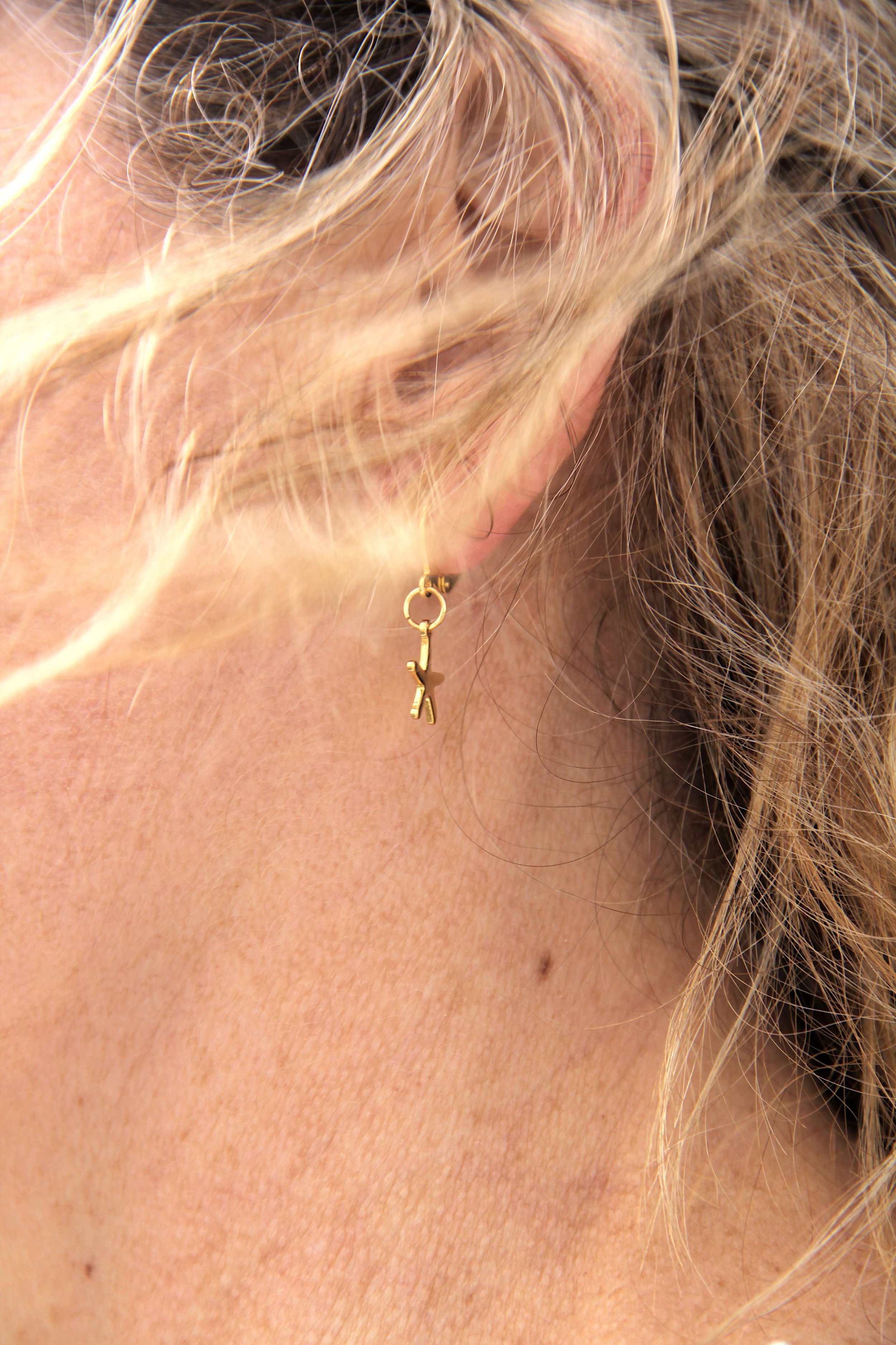 Starfish Huggie Hoop Earrings