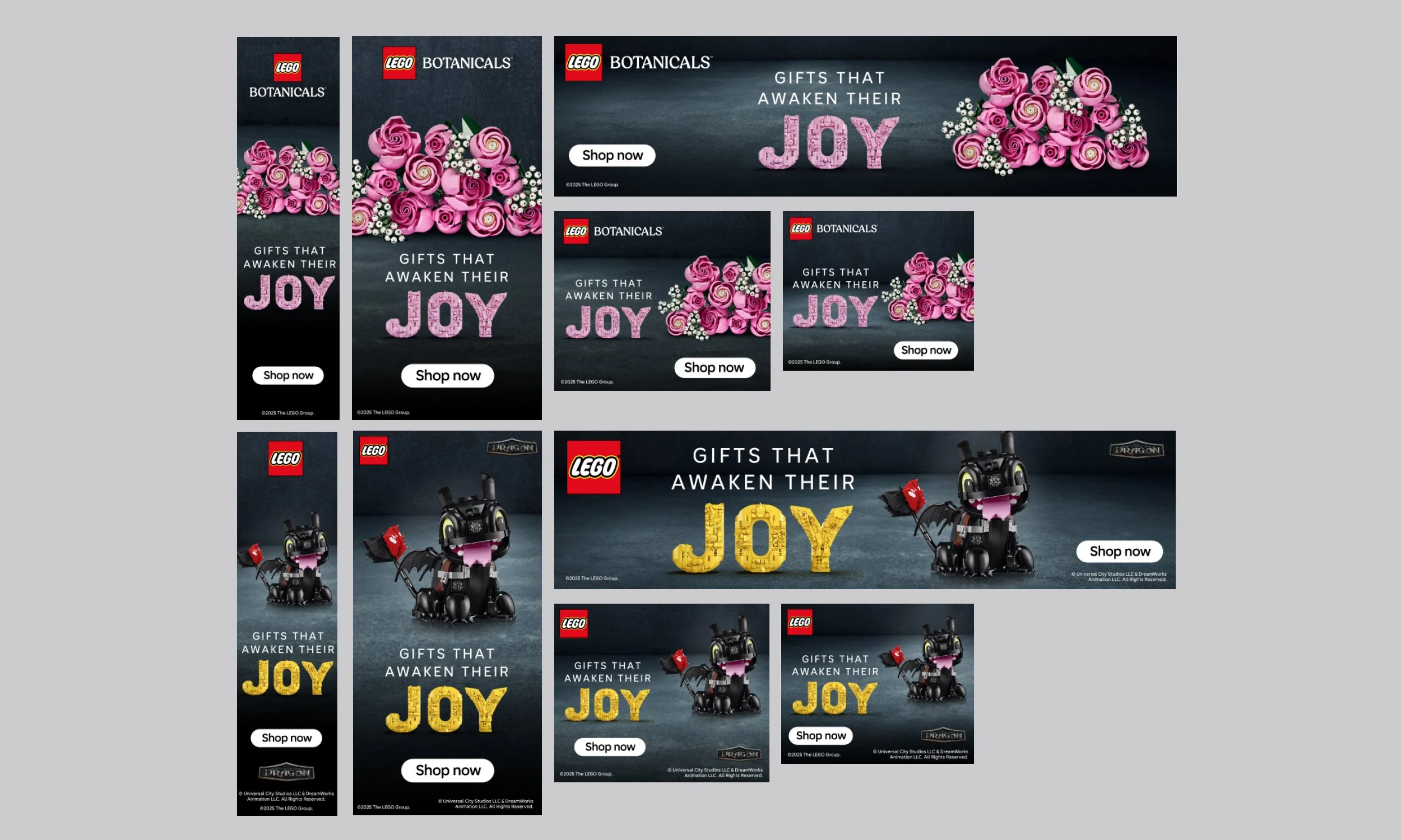 LEGO Adults Gifting Campaign - Online Assets Social Media, GDN Ads.