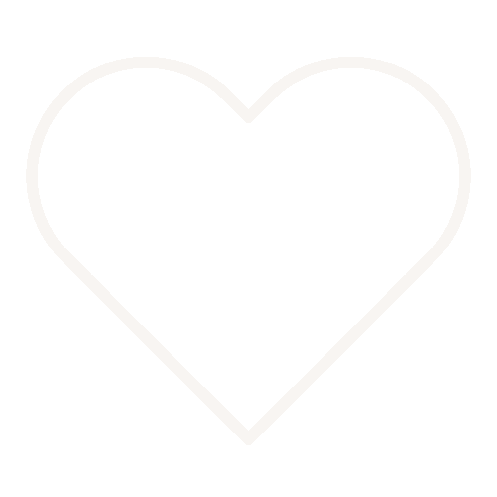 Outline of a black heart with a white border on a black background.