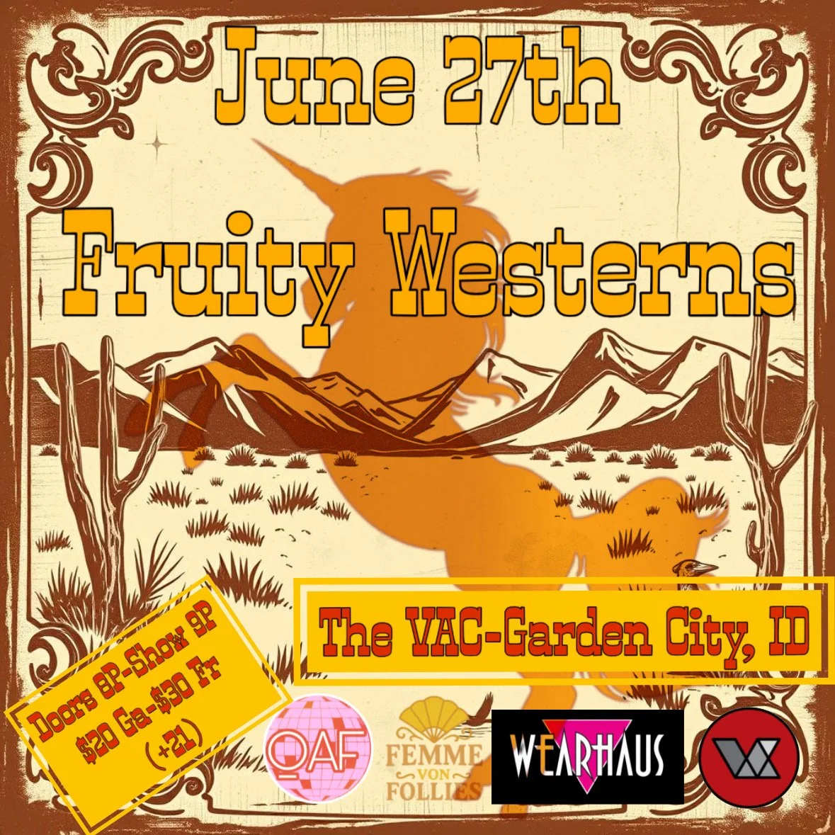 Fruity Westerns - A western themed variety show