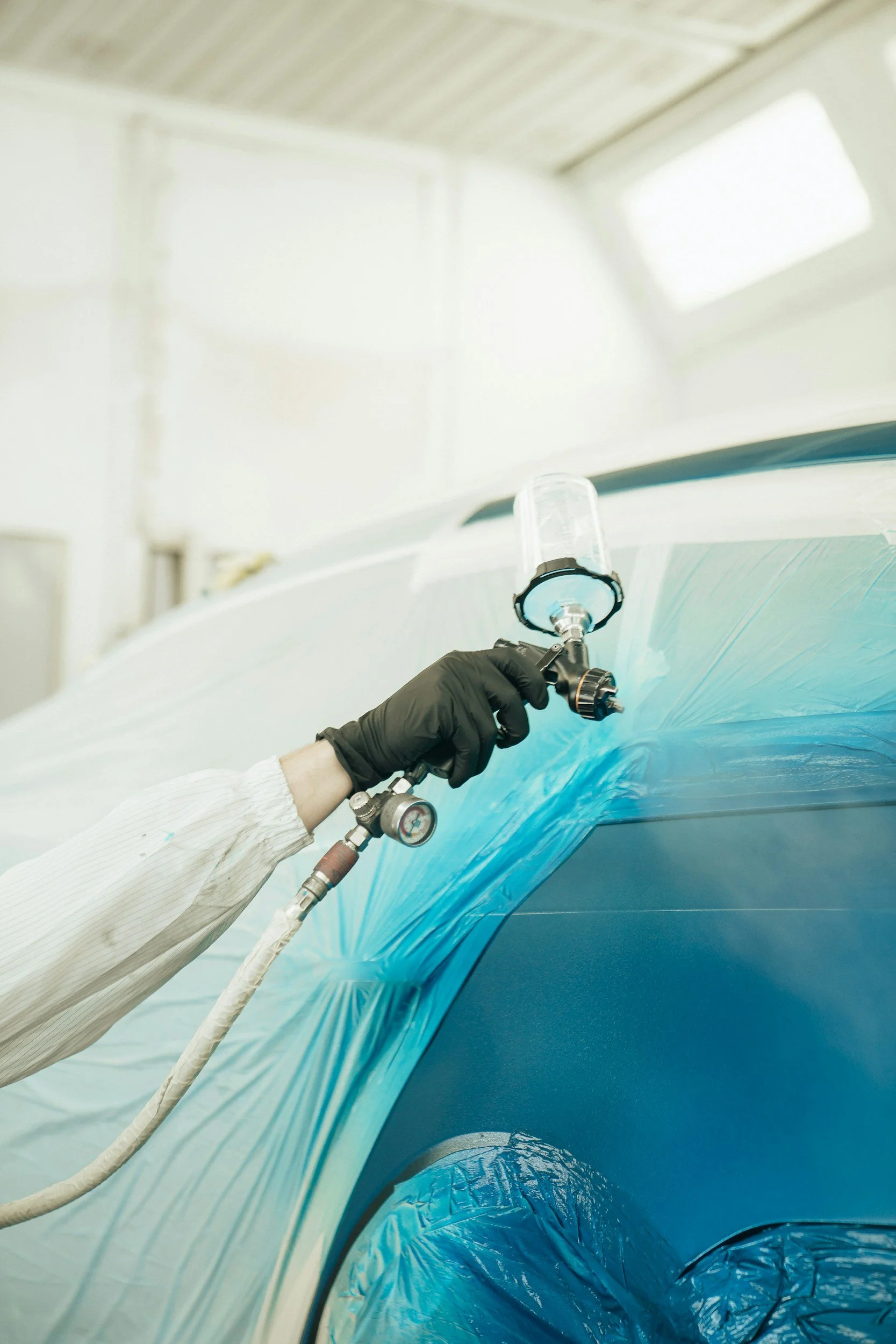 Mobile car paint repair on Ford Fiesta