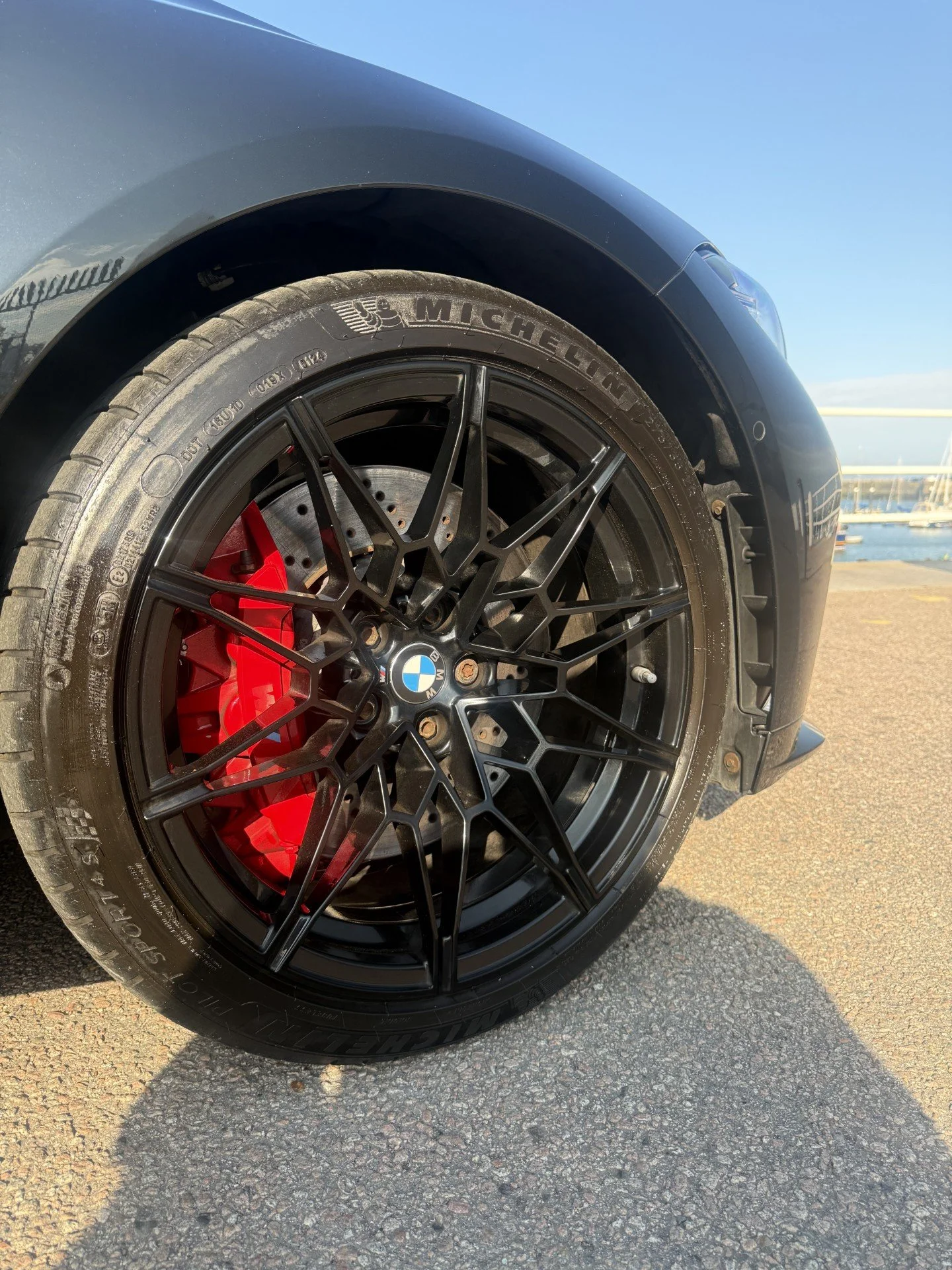 Red brake caliper painting on BMW in Thanet