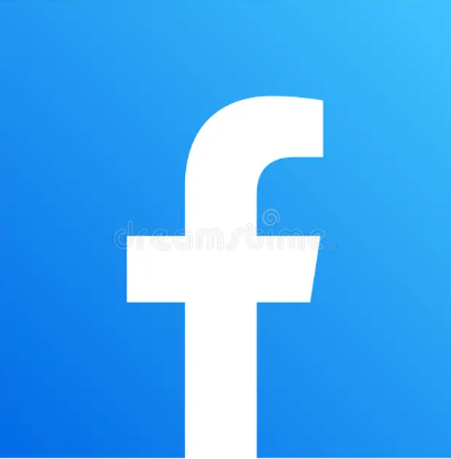 Facebook logo on a blue background