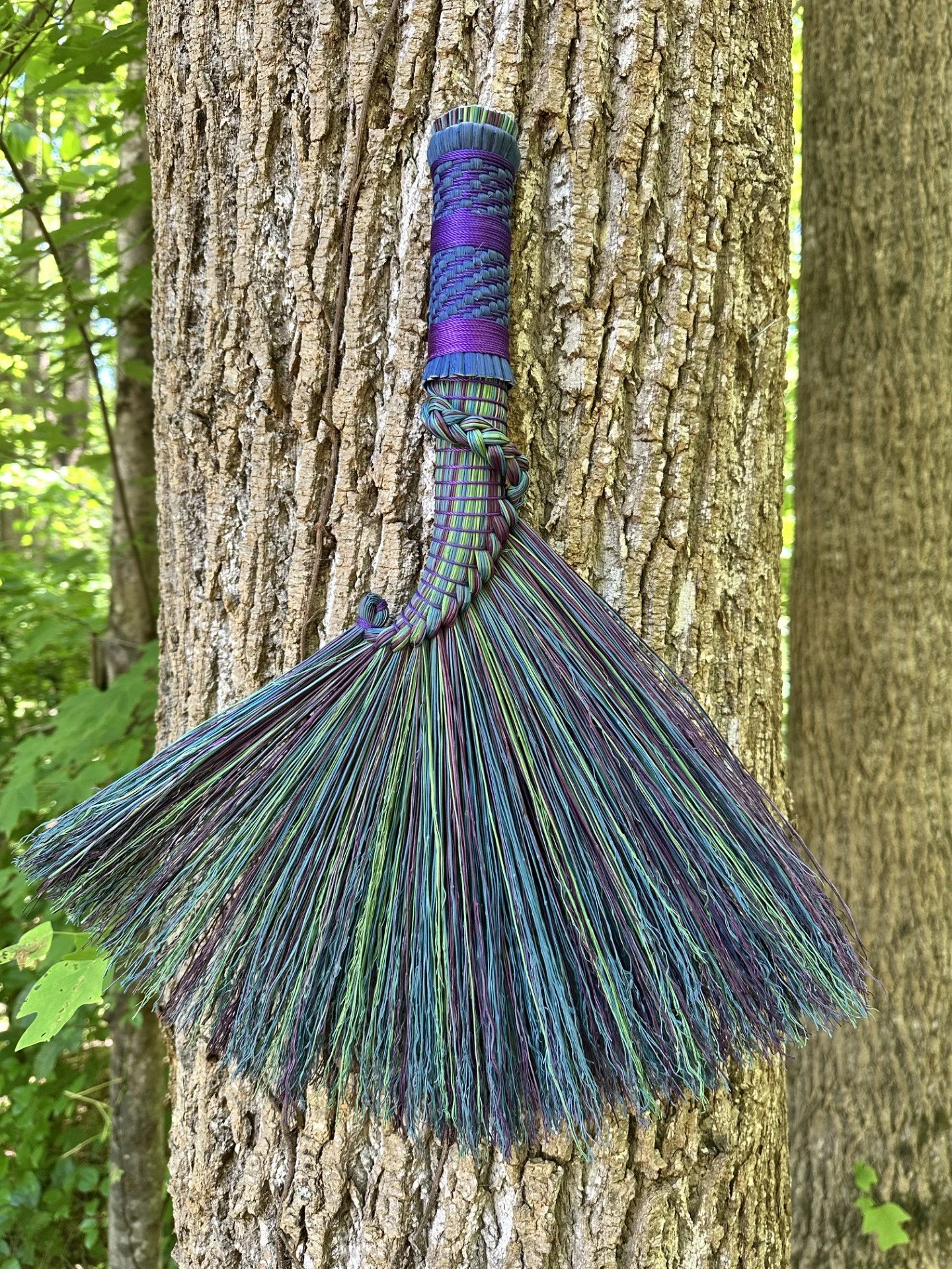Twilight Peacock | Handmade Rooster Tail Broom