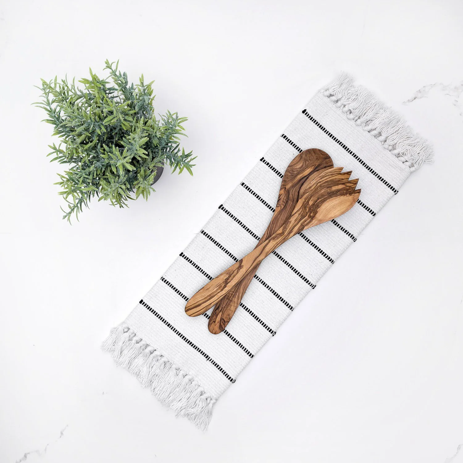 Olive Wood Salad Servers
