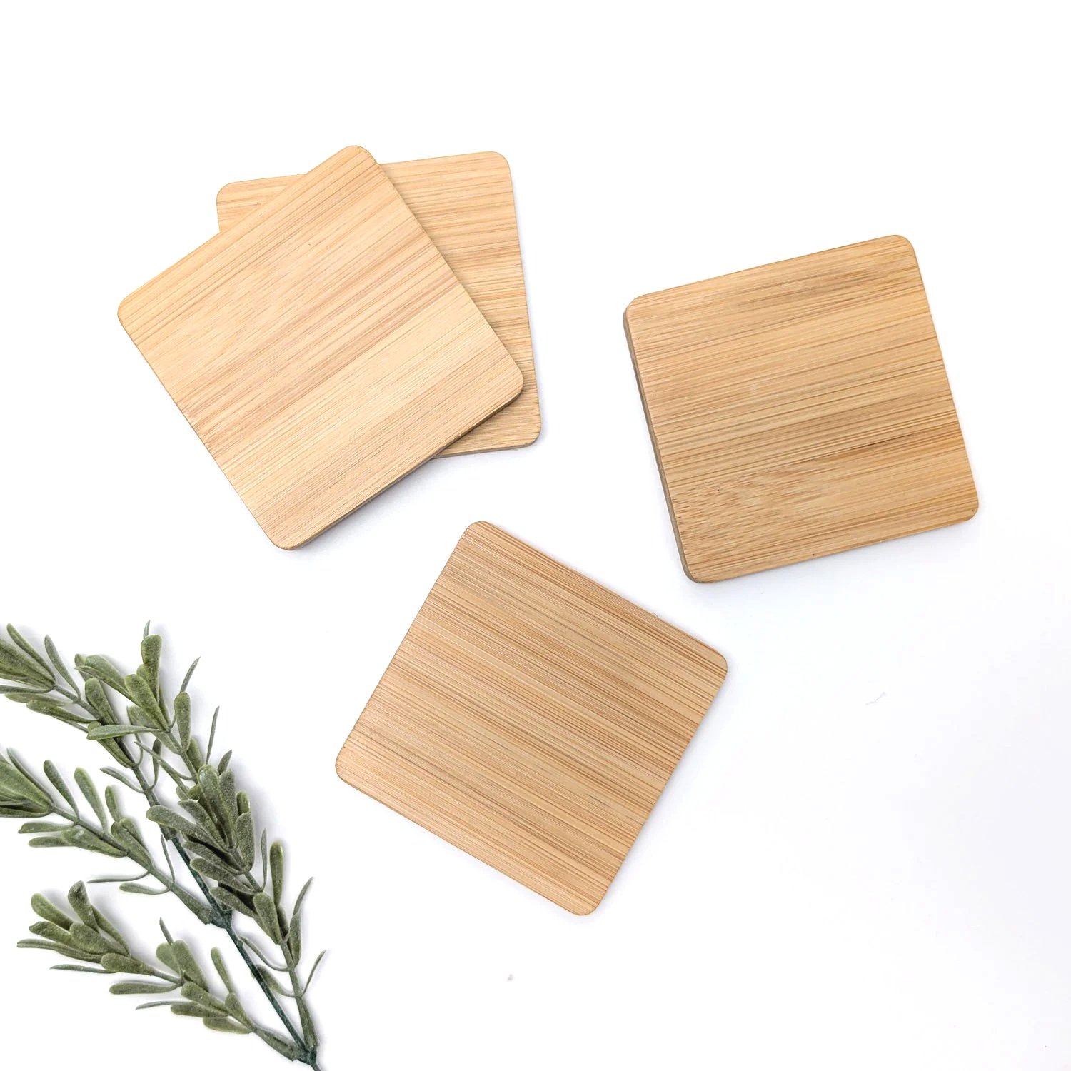 Bamboo Coaster Set