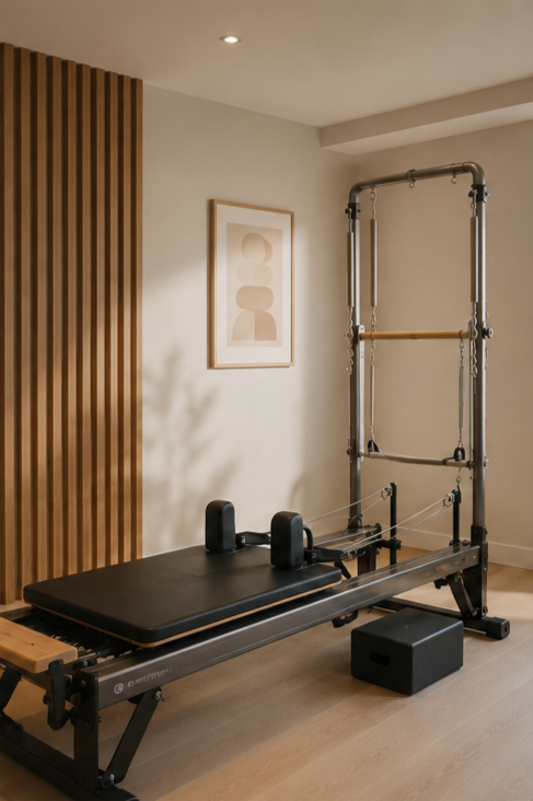 Rehabilitation Pilates session using movement-based exercise to improve strength, control, mobility, and confidence at Larch House Physio & Movement.