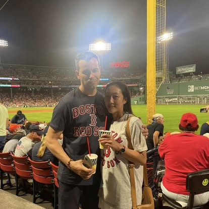 Sophia Park McKenna at a baseball game at Fenway Park in Boston.