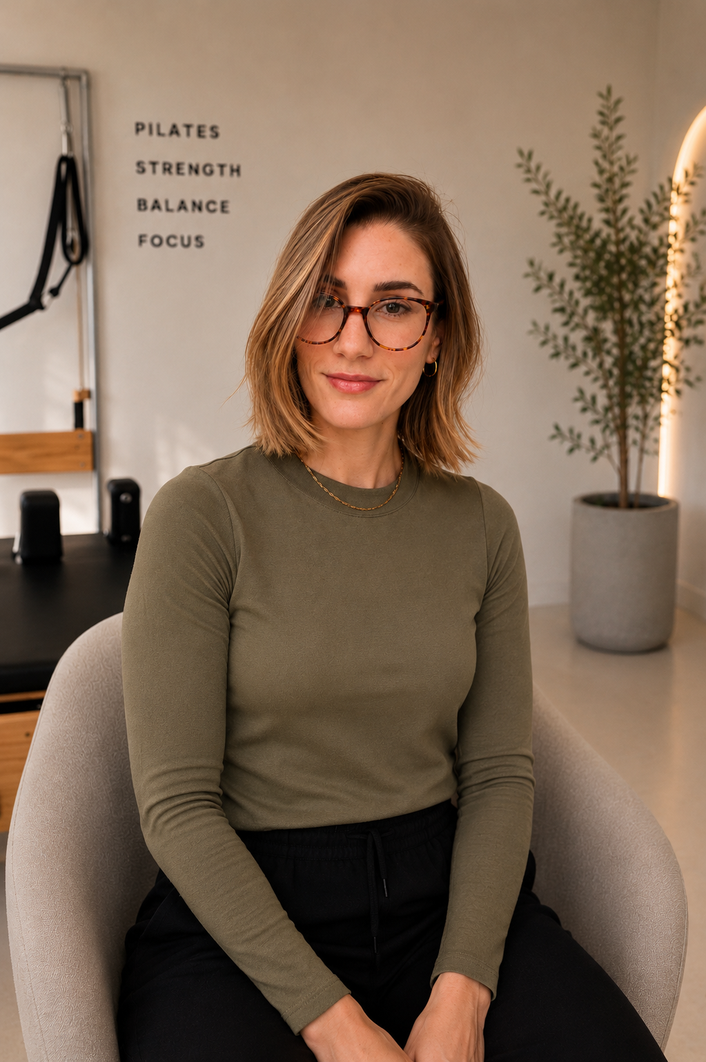 Portrait of Aline Marques de Castro, Rehab Pilates Instructor and Clinic Coordinator at Larch House Physio & Movement in Ottawa.