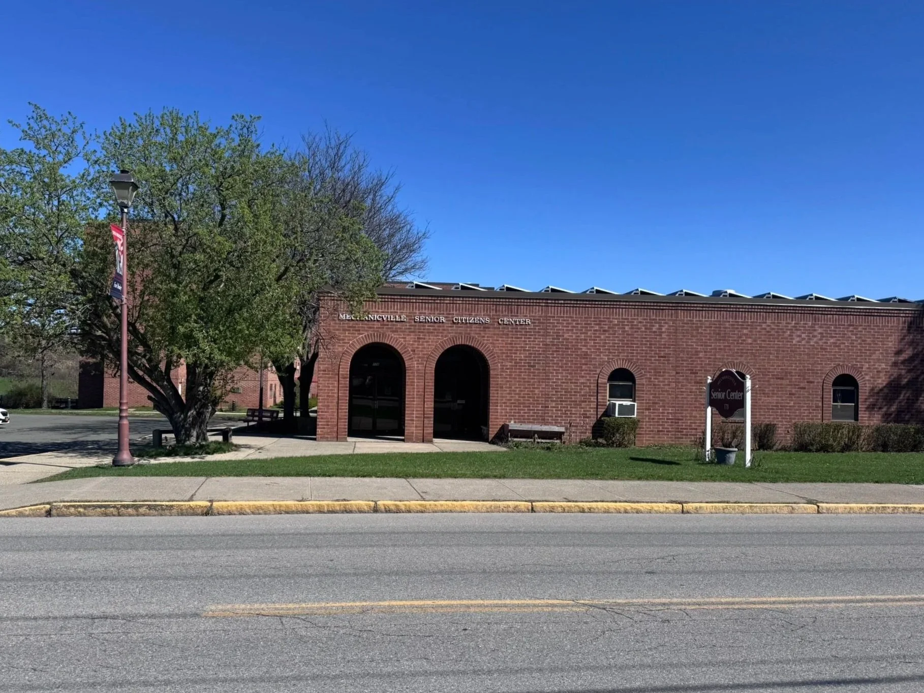 A photo of the Mechanicville Senior Center from across the street.