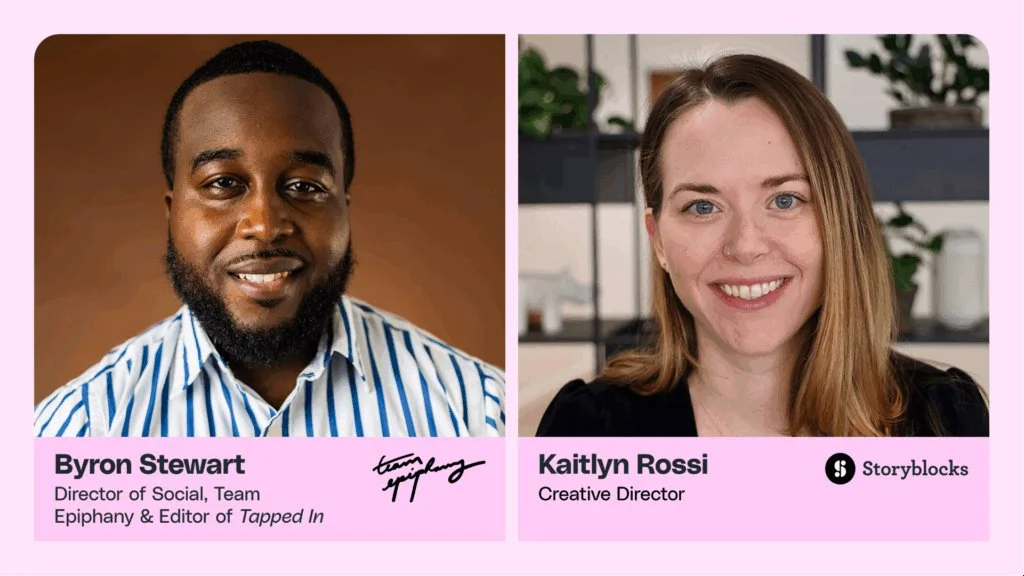 Screenshot of the webinar featuring Byron Stewart and Kaitlyn Rossi
