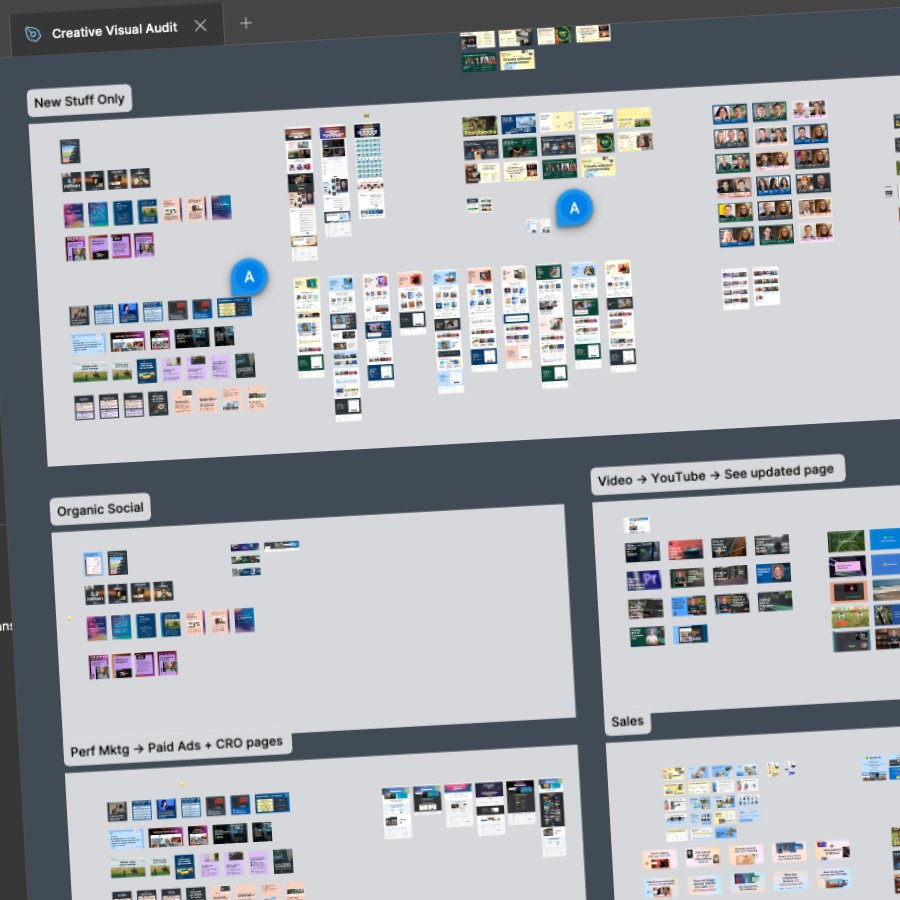 Behind the scenes figma screenshot from the visual consistency workshop
