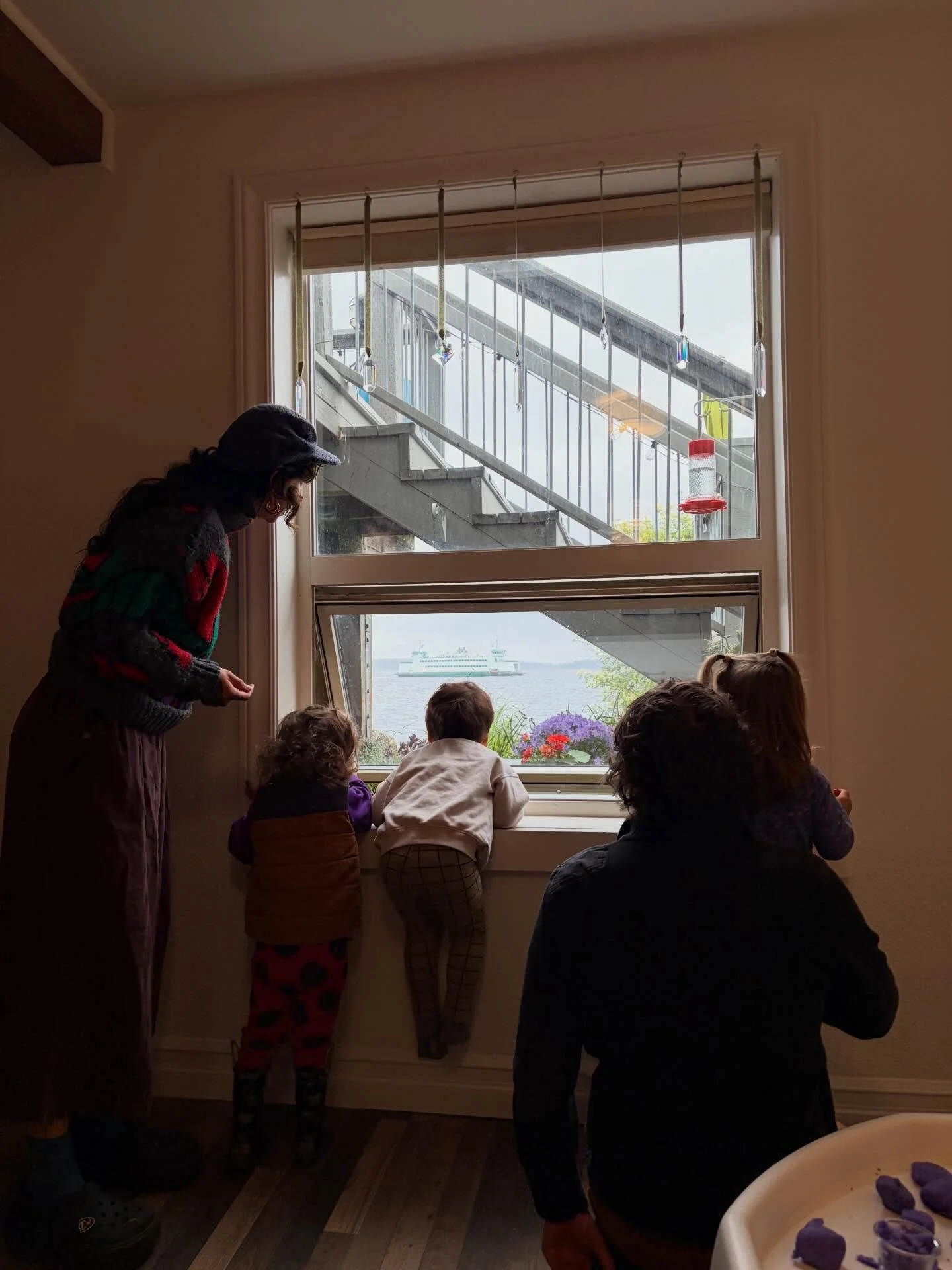 What a thrill to watch the ferry sail by from our new studio!

#scribbles #goodcleanfun #sensoryexploration #processart #creativeplay