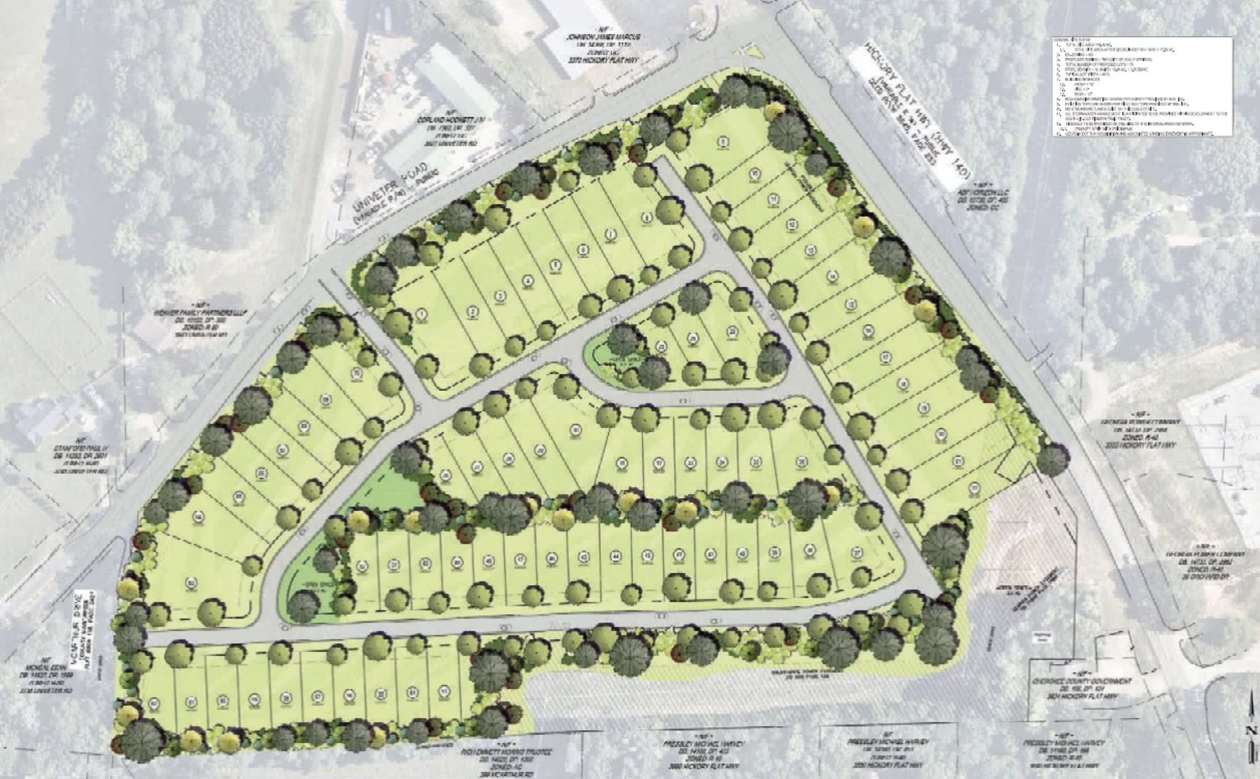18.49 Acres in Holly Springs/Hickory Flat  zoned and LDP for 67 detached active adult ranch homes.  