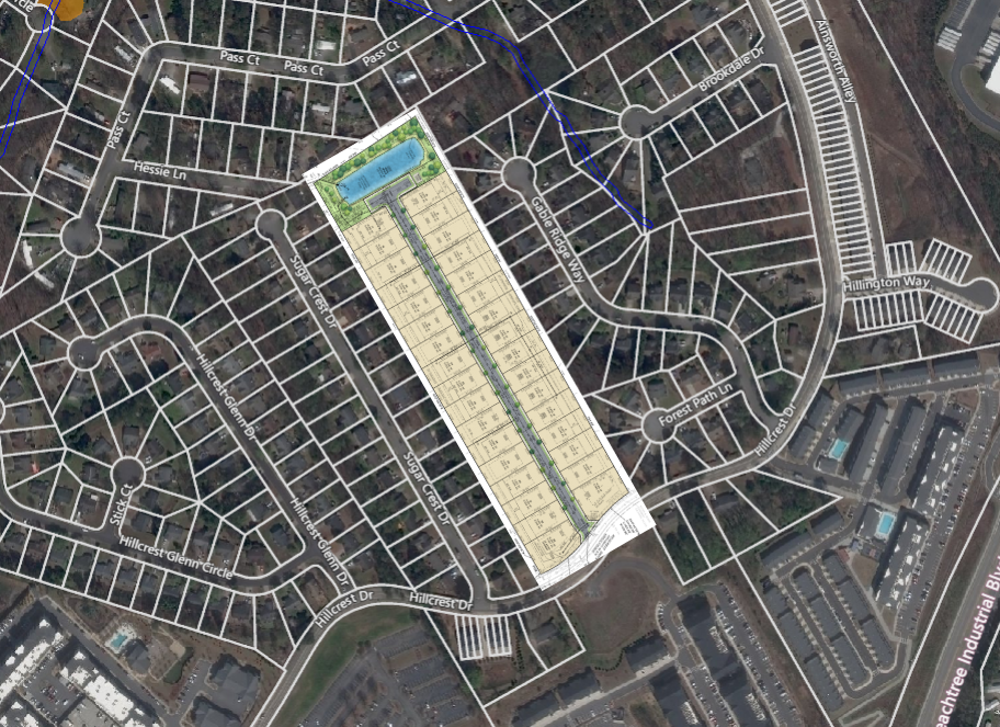 33 Developed Lots within walking distance to downtown Sugar Hill, Georgia.