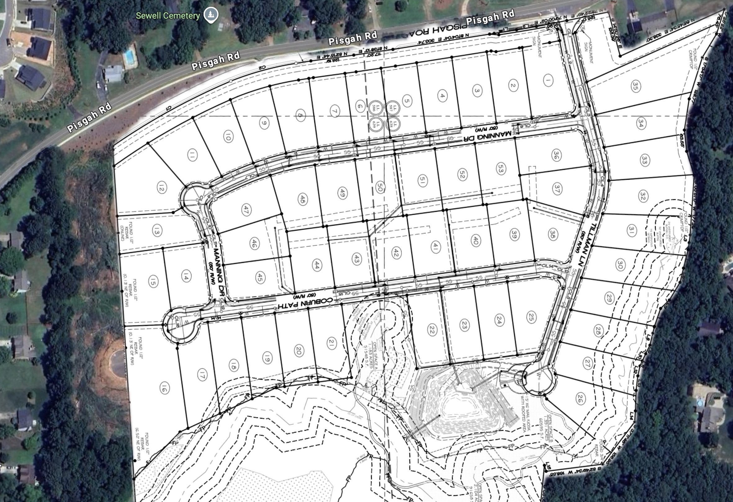 53 Developed Lots, Forsyth County, Georgia Estates at Yellow Creek. 