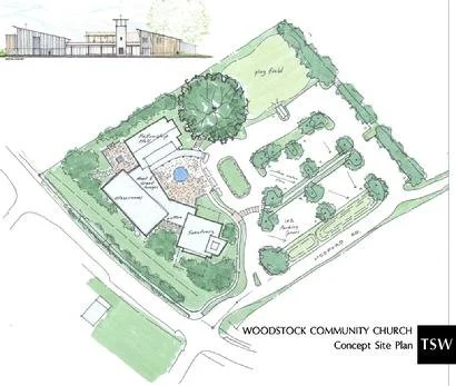 4.07 Acres Downtown Woodstock approved for a 20,000 sq. ft. church.  